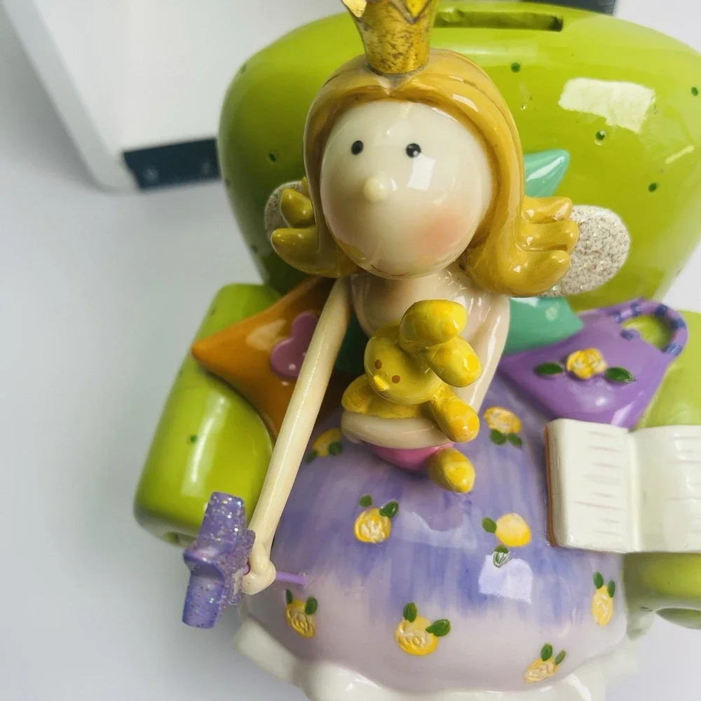 Fairy Princess‎ with Star Wand Bunny Pink and Green Coin Bank Koolitz Blowfish